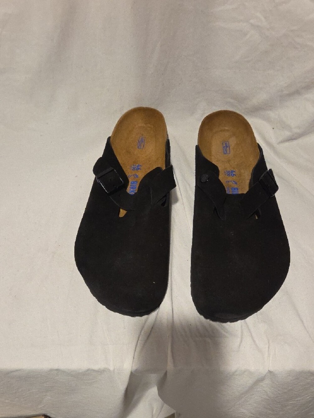 Birkenstock Boston, Black Suede, Euro Size 46, US Size Mens 13 - Picture 5 of 5